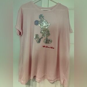 Mickey “Flip Sequin” T-shirt Size:XL